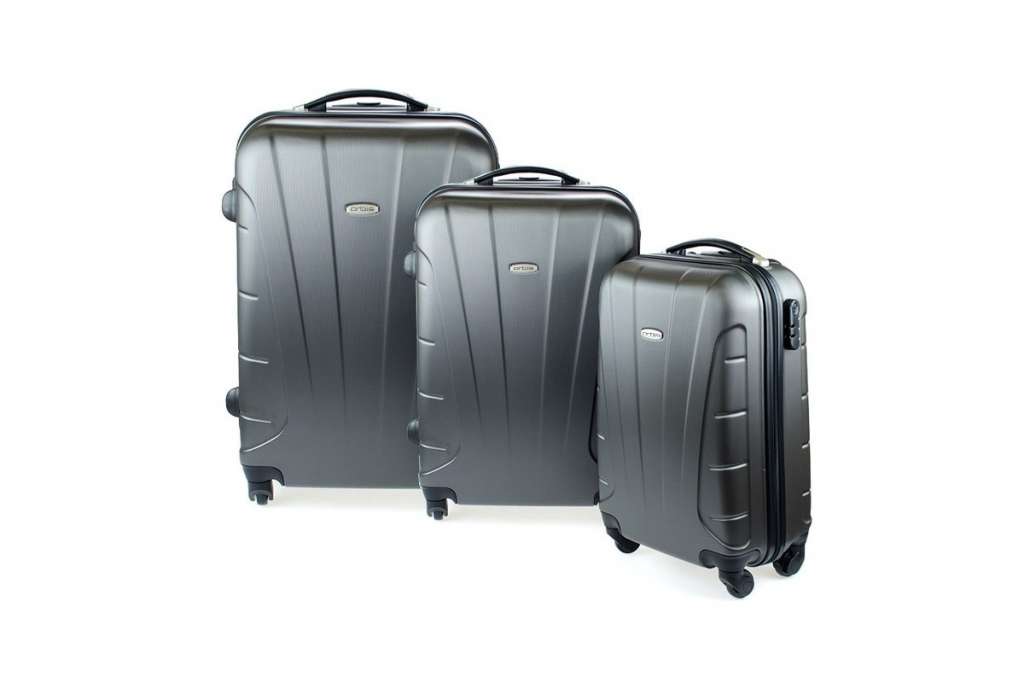 Orbis 3 Piece Hardside Spinner Luggage Set (Charcoal) $99