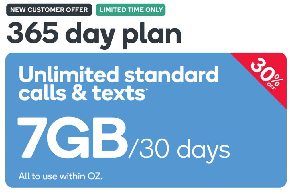 Kogan Mobile Prepaid Voucher Code: MEDIUM (365 Days | 7GB Per 30 Days) $205.64