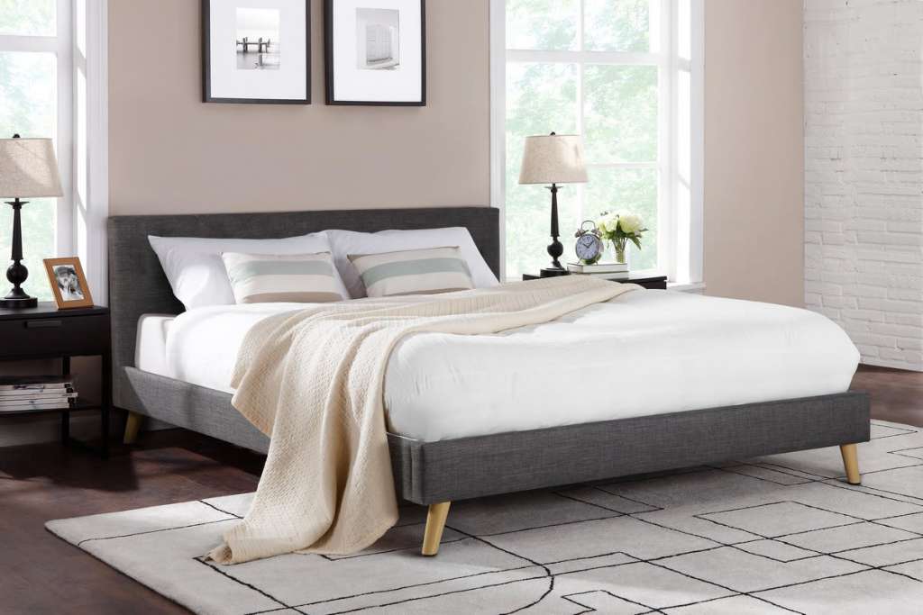 Shangri-La Bed Frame – Como Collection (Dark Grey, Queen) $269