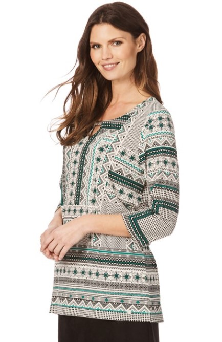 SPEND $100 & SAVE $50* with CODE | W.Lane Patchwork Keyhole Tunic NOW $20.00 (Was  $69.99)