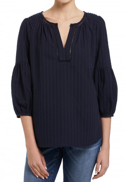 Dobby Peasant Blouse $79.95