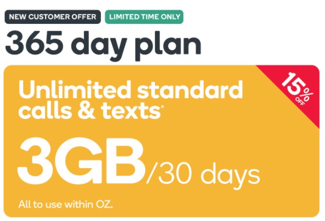 Kogan Mobile Prepaid Voucher Code: SMALL (365 Days | 3GB Per 30 Days) $152.10 (Was $179.90)