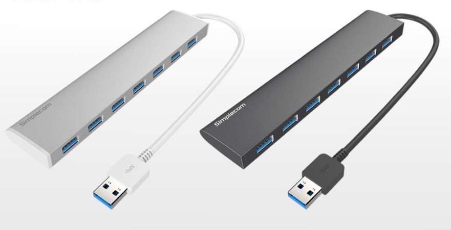 Simplecom CH371 Ultra Slim Aluminium 7 Port USB 3.0 Hub for PC Mac Laptop Silver CH371SL $19.00 (Was $29.00)