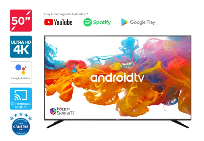 Kogan 50″ 4K LED SmarterTV™ (Android TV™, Smart TV) $599 + Delivery (Was $699)