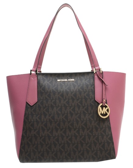 Extra 10% off at checkout | Leather Tote-MichaelKors-132564-BrnTlpBlt $235.00 (Price elsewhere $509.98)