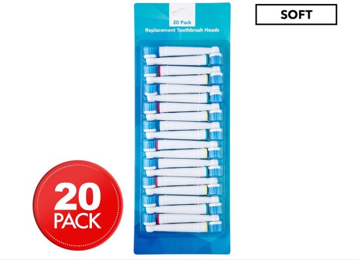 20 x Oral-B Compatible Replacement Toothbrush Heads – Soft $14.99