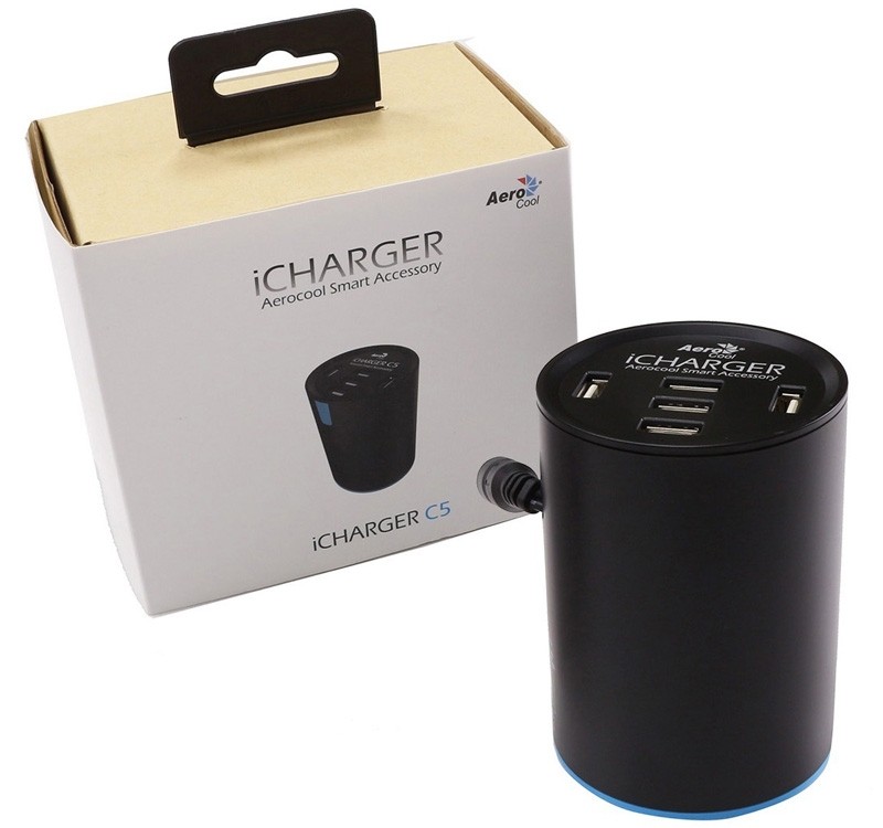 Aerocool iCharger C5 5 Port USB Car Charger  $19.00