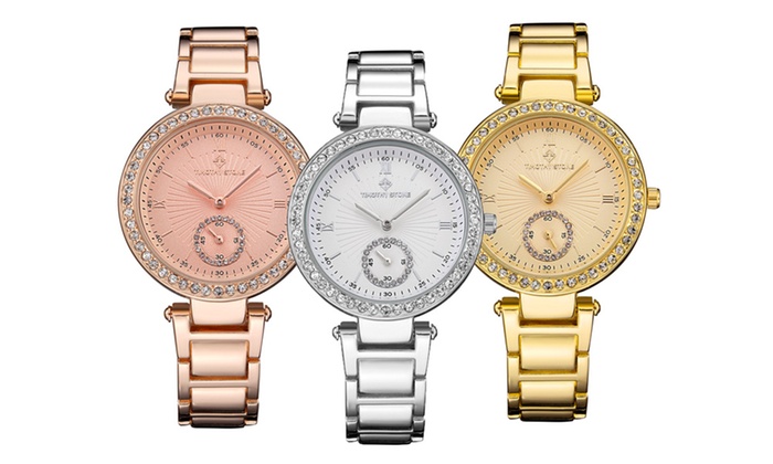 Timothy Stone Steel Women’s Watch with Crystals from Swarovski®: One ($29.95) or Two ($55) (Don’t Pay up to $888.51)