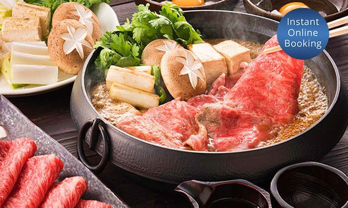 Wagyu Sukiyaki Menu with Hot Sake for Two ($65) or Four ($119) at Umi Sushi Darling Quarter