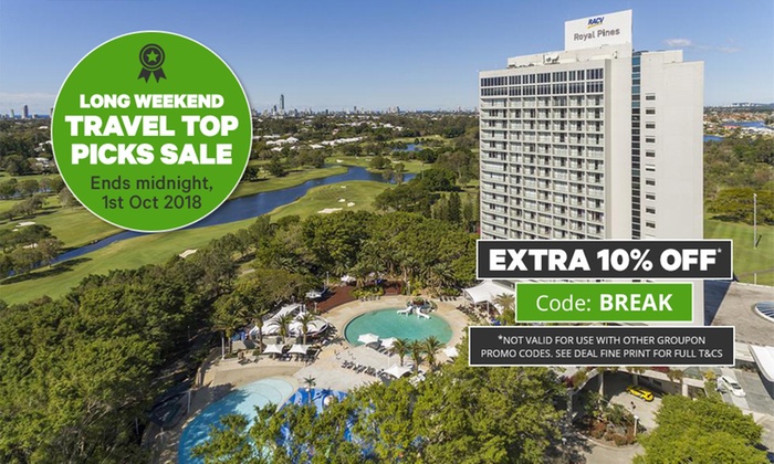 Gold Coast: Up to 5 nights with Breakfast, Drinks and Golf Option at 5*  from $175