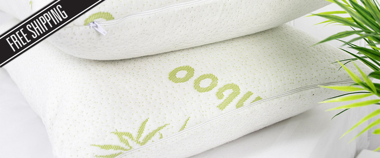 Enjoy a Cool Night of Rest with This Antibacterial Bamboo Memory Foam Pillow Two-Pack! Only $37 with Free Shipping