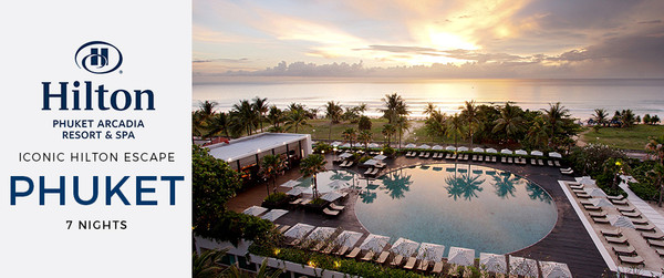 Unmissable Hilton Escape at Phuket’s Biggest Resort 7 Nights from AUD$999/room