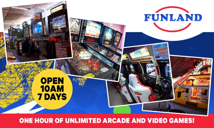 1 Hour of Arcade and Video Games for 1 ($9.95), 2 ($19) or 4 People ($36) at Funland, 3 Locations (Up to $160 Value)