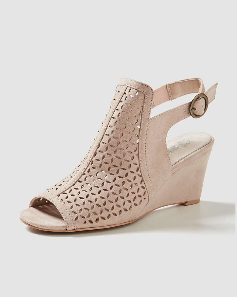 Riversoft Lasercut Wedge Sandal NOW $35.00 (Was $45.00)
