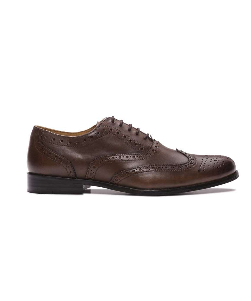 Van Heusen Shoe Oxford Brogue Dark Chocolate Now $129.00
