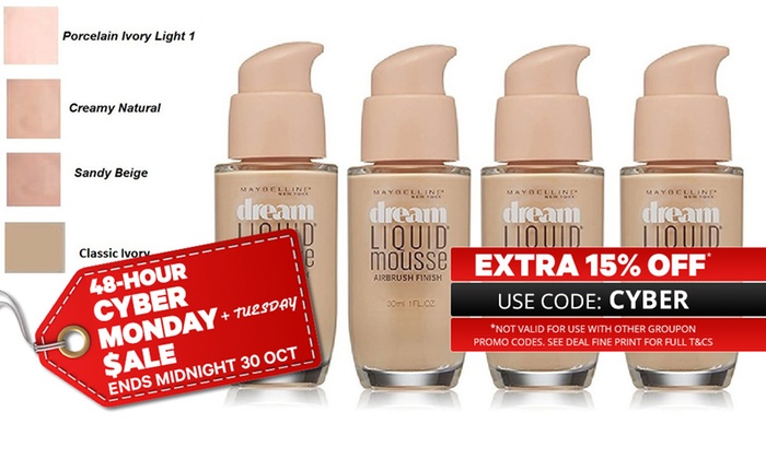 CYBER MONDAY SALE | $19.95 for a Four-Pack of Maybelline Liquid Foundation (Don’t Pay up to $63.96)