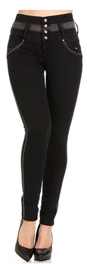 Red Jeans | Mid Rise Curvy Colombiana Jeans Black $29 (RRP $111)