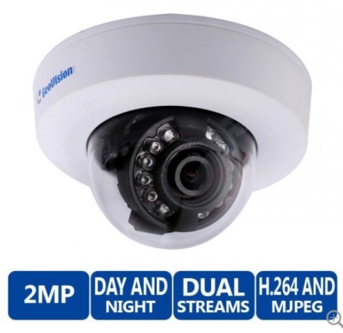 Geovision 2 Megapixel H.264 WDR IR Mini Fixed IP Dome Camera GV-EFD2100-0F $99.00 (RRP $199.00)