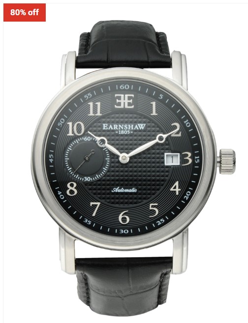 EARNSHAW Mens Watch 58022053XI Black $68.60 (RRP $346)