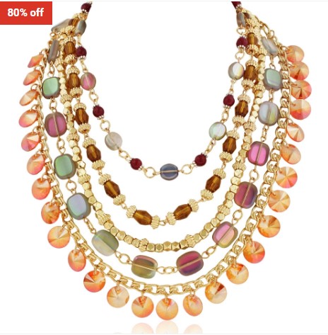 80% OFF Hansa USA Multi-Colored Gold Bib $55 (RRP $276) + EXTRA 10% OFF AT CHECKOUT