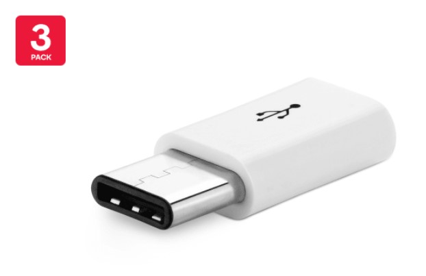 3 Pack Micro USB to USB-C Adapter $9 + FREE SHIPPING (Was $19)