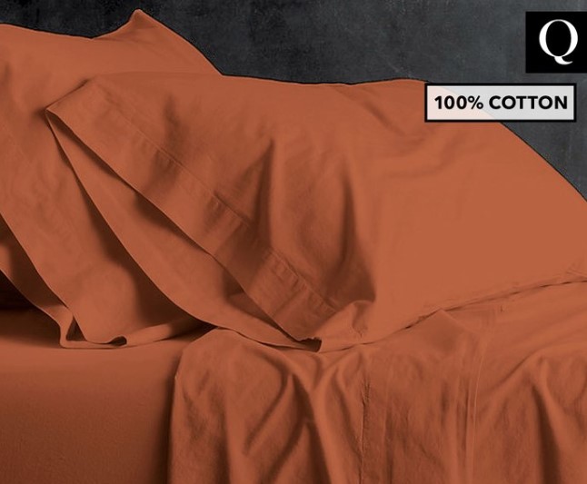 Park Avenue European Vintage Queen Bed Sheet Set – Auburn $49.99