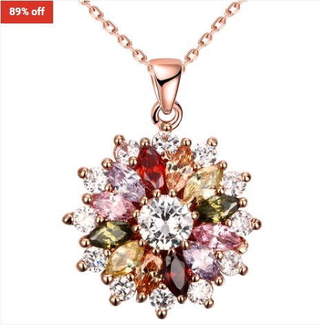 89% OFF Aventura Luxe Jewellery Rose Gold Plated Multi-Jewels Necklaces $19 (RRP $179) + EXTRA 20% OFF AT CHECKOUT