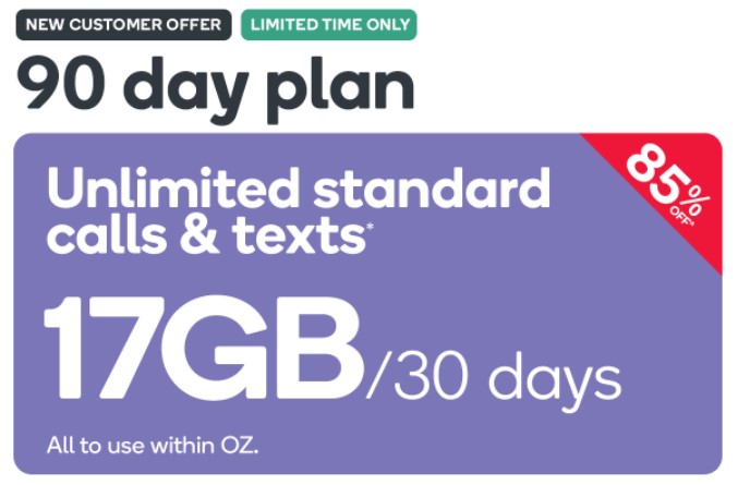 Kogan Mobile Prepaid Voucher Code: LARGE (90 Days | 17GB Per 30 Days) $14.90 (Was $99.90)