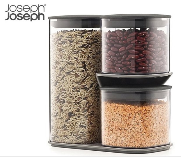 Joseph Joseph Podium 3-Piece Storage Jar Set w/ Stand – Grey $39.99 (Don’t pay $55.95)