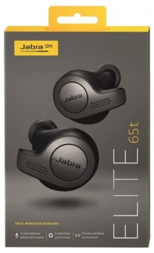 Jabra Elite 65t True Wireless Earbuds & Charging Case Titanium Black $229.00 (RRP $299.00)