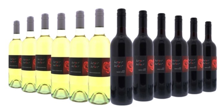 Stunning Margaret River Wines, Delivered! Heart To Heart Red and White Mixed Dozen Online Redemption, Free Delivery  $79 (VALUED AT $189)