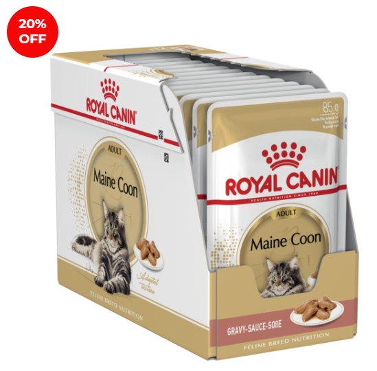 Royal Canin Feline Maine Coon In Gravy Cat Food 12X85g $19.20 (RRP $24.00)