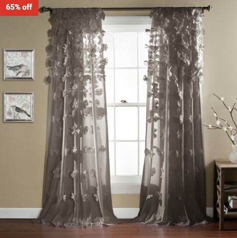 65% OFF Lush Decor Riley Window Panel Single – Gray $55 (RRP $155) + EXTRA 20% OFF AT CHECKOUT