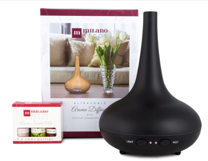 Milano Décor Ultrasonic Aroma Diffuser – Black $34.99 (Don’t pay $129)