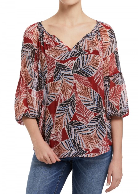 Abstract Leaf Print Blouse $69.97 (RRP $119.95)