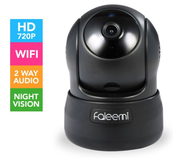 Faleemi HD Pan & Tilt WiFi IP Camera – Black $49.99