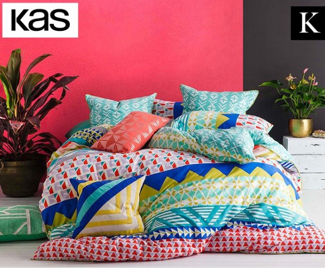 KAS Ellie King Bed Reversible Quilt Cover Set – Multi $44.99