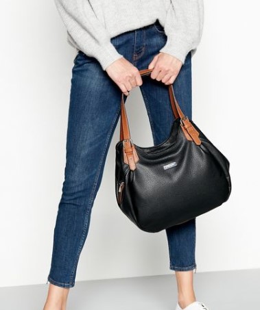 Principles – Black faux leather scoop grab bag Now $37.80 (Was $54.00)