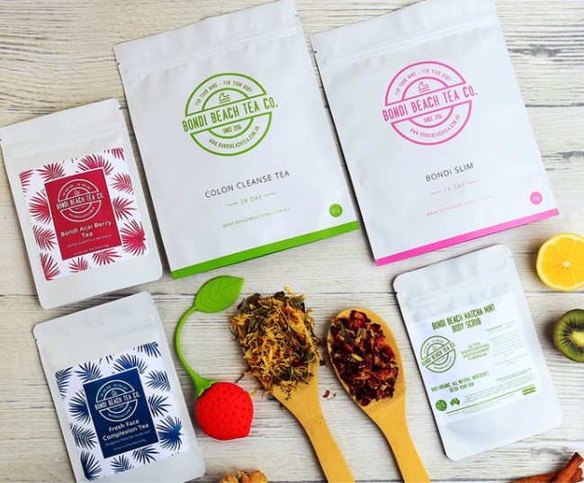 Bondi Beach Tea Co. 28-Day Health Pack Combo w/ Bonus Body Scrub & Strainer $48.99 (Don’t pay $136)