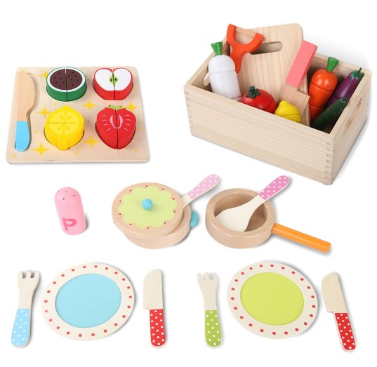 Extra 10% off at checkout | Children Wooden Kitchen 3 in 1 Play Set $69.00