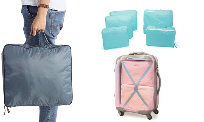 Five-Piece Travel Organiser Cube Set: One ($16) or Two ($26)