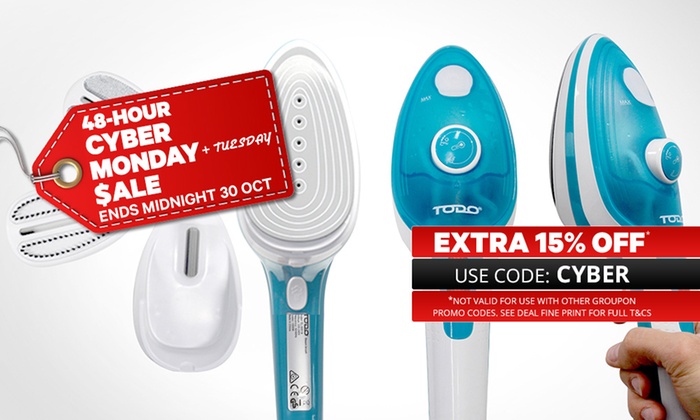 CYBER MONDAY SALE | $24.95 for a Todo 1000W Portable Garment Steamer Brush Iron