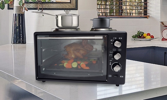 $79 for a 34L Portable Oven with Rotisserie and Hot Plate (Don’t Pay $299)