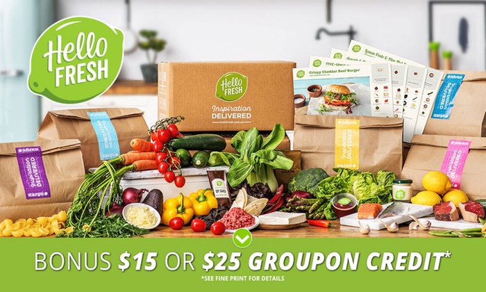 HelloFresh: Weekly Delivered Meal Plans from $39.99 + BONUS Groupon Credit – New Customers Only