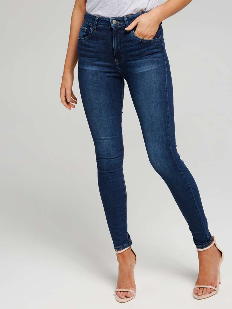 GUESS HIGH RISE CROSS HATCH WASH JEAN $77.97 AUD