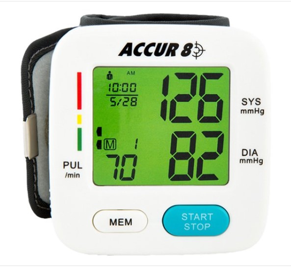 Accur 8 Blood Pressure Monitor w/ Colour Indicator & Voice Prompt $29.99