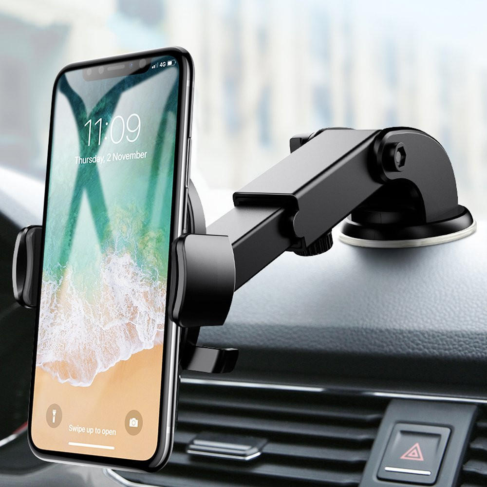 RAXFLY Strong Suction Cup Adjustable Arm 360 Degree Rotation Windshield Holder Dashboard Stand US$7.99
