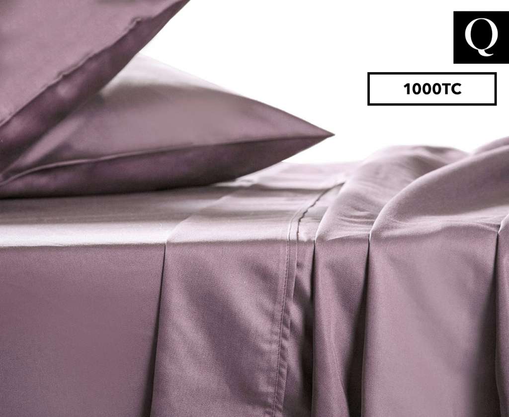 1000TC Luxury Queen Bed Sheet Set – French Lilac $38