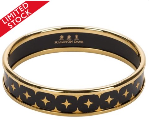 Halcyon Days Four Point Star Black & Gold Small Bangle $69.00 (RRP:$190.00)