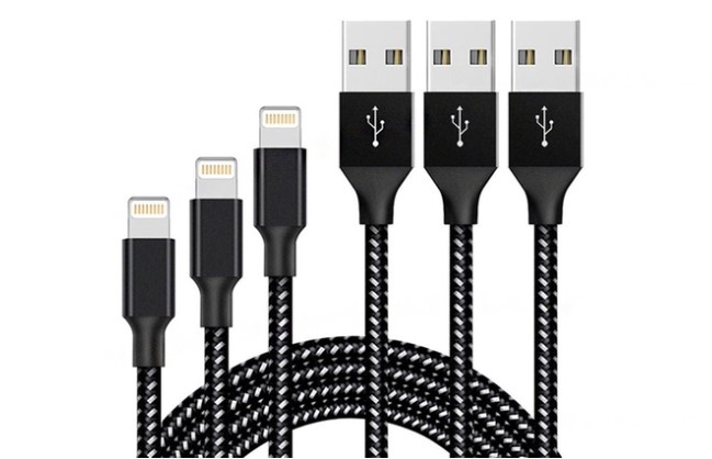 Lightning®-Compatible Charge and Sync Cables: Three-Pack ($12.95) or Six-Pack ($19.95)